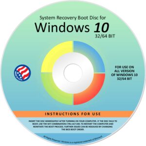 ralix reinstall dvd for windows 10 all versions 32/64 bit. recover, restore, repair boot disc, and install to factory default will fix pc easy!