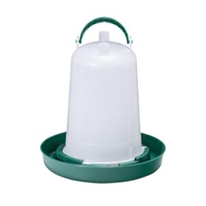 rentacoop 51oz(1.5l) green chick/chicken waterer with handle - suitable for chicken, duck, peafowl, quail, turkey, chicks, bantam chickens, poultry and guinea fowls