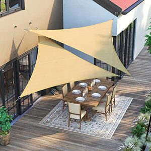 axt shade triangle sun shade sail, 9'10'' x 9'10'' x 9'10'' sand sunshades sails patio cover canopy shades for outdoor activity