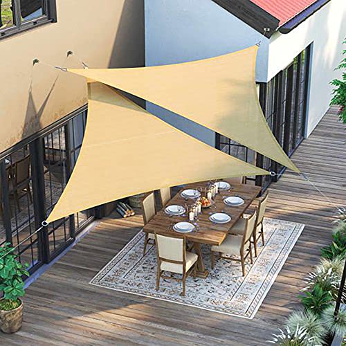 AXT SHADE Triangle Sun Shade Sail, 9'10'' x 9'10'' x 9'10'' Sand Sunshades Sails Patio Cover Canopy Shades for Outdoor Activity