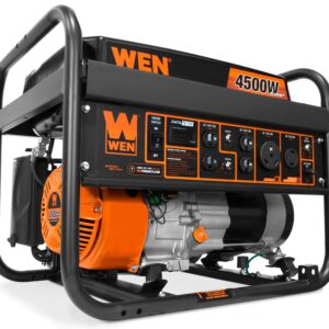 WEN GN4500 4500-Watt 212cc Transfer Switch and RV-Ready Portable Generator, CARB Compliant, Orange/Black