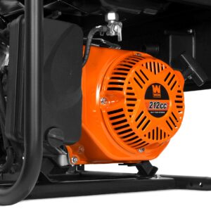 WEN GN4500 4500-Watt 212cc Transfer Switch and RV-Ready Portable Generator, CARB Compliant, Orange/Black