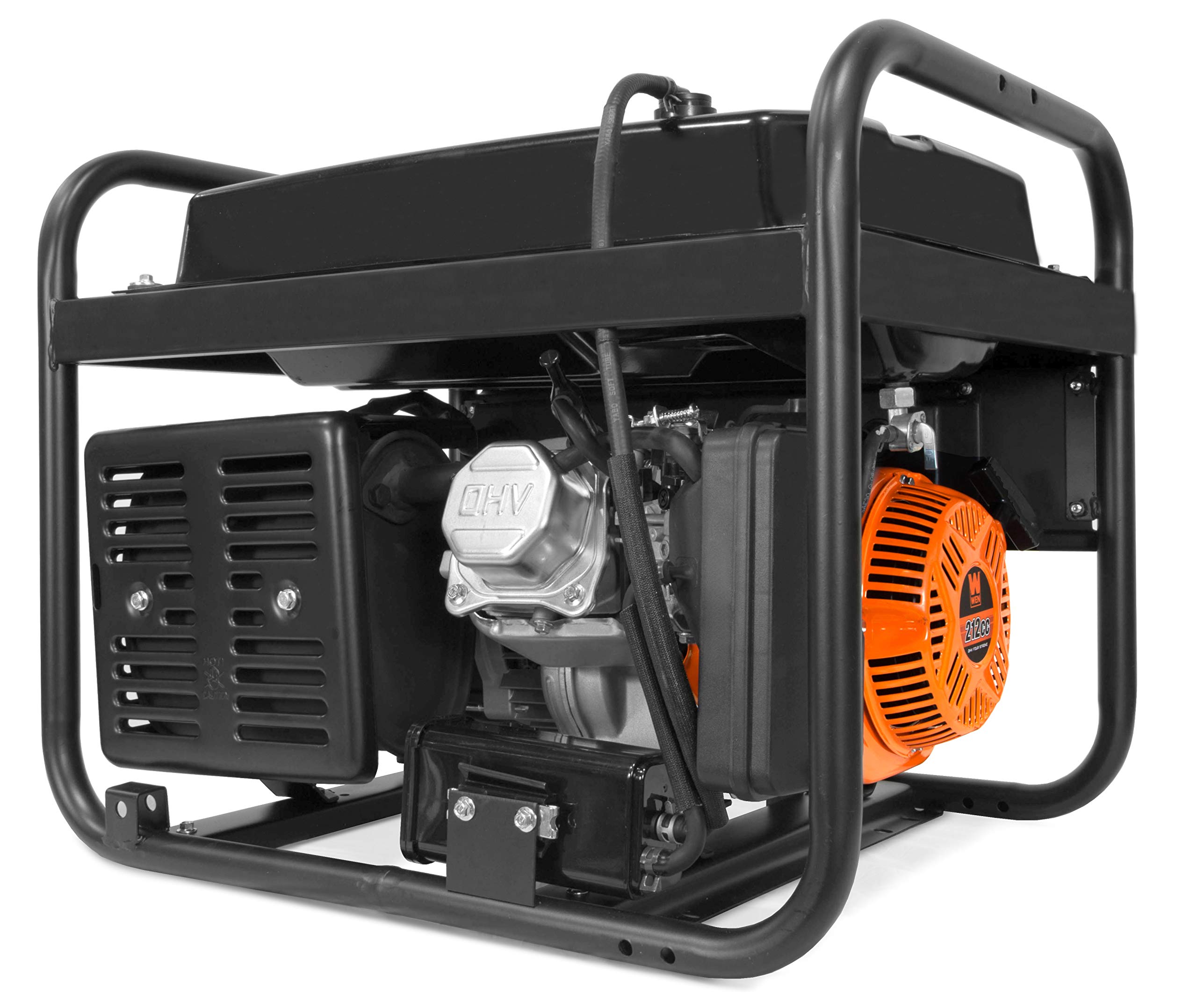 WEN GN4500 4500-Watt 212cc Transfer Switch and RV-Ready Portable Generator, CARB Compliant, Orange/Black