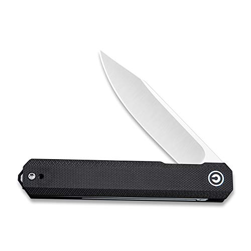 CIVIVI Chronic Folding Pocket Knife - Outdoor Hunting Knife with 3.22 Inch Hollow Grind 9Cr18MoV Blade - G10 Handle Lightweight Flipper Knife for Men (C917C)