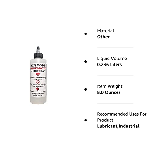 Air Tool Pneumatic Lubricant - 8oz - Translucent Clear