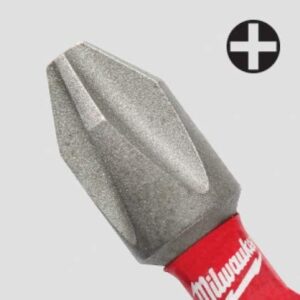 Milwaukee 48-32-4602 Power Bit, 2 Drive, Phillips Drive, 1/4 in Shank, Hex Shank, Steel, Sold as 2 Pack, 10 Count Total