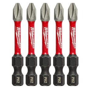 Milwaukee 48-32-4602 Power Bit, 2 Drive, Phillips Drive, 1/4 in Shank, Hex Shank, Steel, Sold as 2 Pack, 10 Count Total