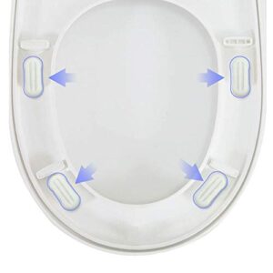 FOOFOO Bidet Toilet Seat Bumper for Bidet Attachment with Strong Adhesive White 4PACK