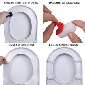 FOOFOO Bidet Toilet Seat Bumper for Bidet Attachment with Strong Adhesive White 4PACK