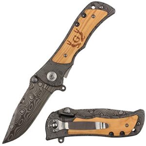 Fanfoobi Engraved Tactical Pocket Knife with Letter G (from Alphabet 26 A-Z), Boyfriend Gifts, Husband Gift, Birthday Gifts for Men, Valentines Day Gifts For Men