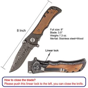 Fanfoobi Engraved Tactical Pocket Knife with Letter G (from Alphabet 26 A-Z), Boyfriend Gifts, Husband Gift, Birthday Gifts for Men, Valentines Day Gifts For Men