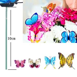 FENELY Butterfly Garden Decor Stakes,Double Wing Waterproof 3D Garden Ornaments Outdoor Decorations for Patio Lawn Yard PVC Gardening Art Christmas Whimsical Gifts