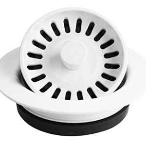 Karran Quartz QDFWH 3-1/2 in. Kitchen Sink Decorative Disposal Flange in White