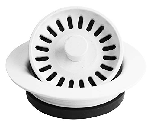 Karran Quartz QDFWH 3-1/2 in. Kitchen Sink Decorative Disposal Flange in White