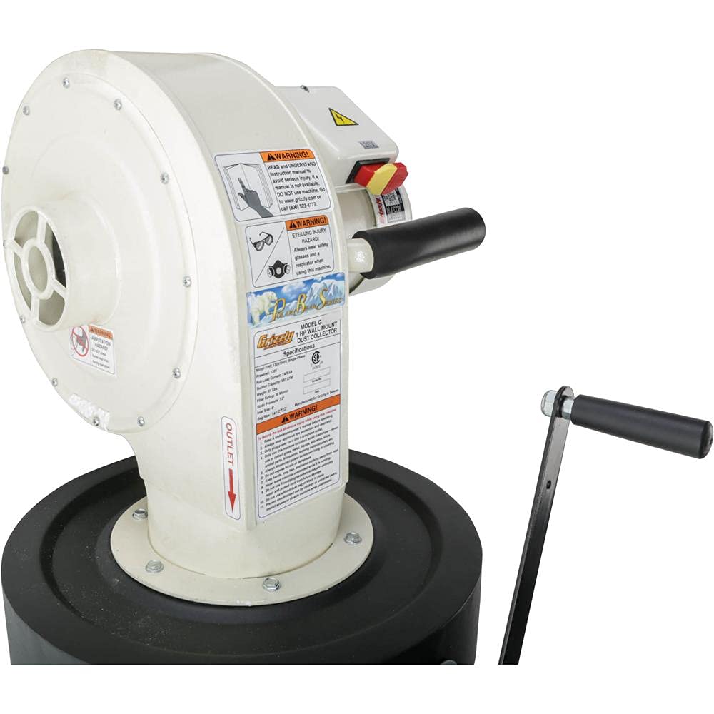 Grizzly Industrial G0785-1 HP Wall-Mount Dust Collector with Canister Filter