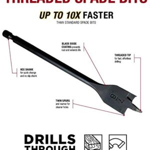 Disston 3/4" Threaded Spade Bit 10X Faster than standard spade bit, 16" long, E0102695