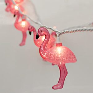 sunsgne pink flamingo outdoor string lights party lights, summer patio string lights holiday string lights cute pink flamingo lights fun lights for bedroom home, birthday gift, party decor