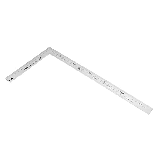 Utoolmart Right Angle Ruler, 150×300mm Stainless Steel L Shape Ruler, 90 Degree Square Tool, Framing Tools for Carpenters