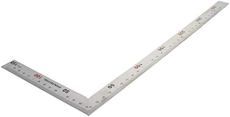 Utoolmart Right Angle Ruler, 150×300mm Stainless Steel L Shape Ruler, 90 Degree Square Tool, Framing Tools for Carpenters