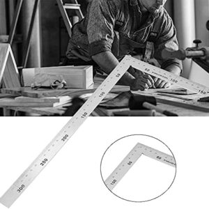 Utoolmart Right Angle Ruler, 150×300mm Stainless Steel L Shape Ruler, 90 Degree Square Tool, Framing Tools for Carpenters