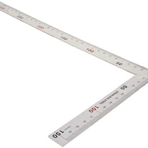 Utoolmart Right Angle Ruler, 150×300mm Stainless Steel L Shape Ruler, 90 Degree Square Tool, Framing Tools for Carpenters