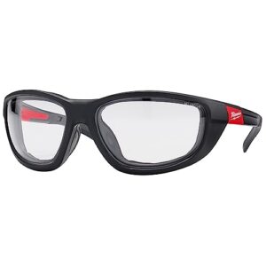 milwaukee clear performance safety glasses w/gasket