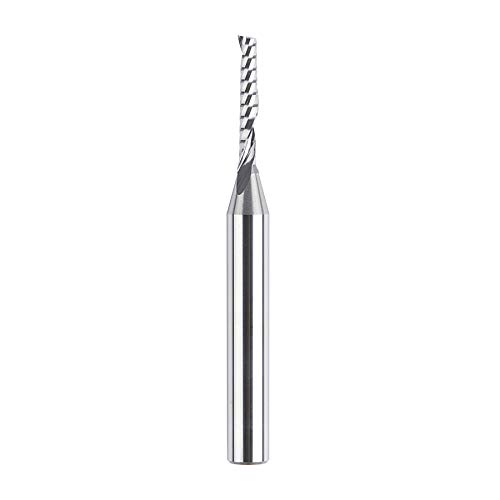 SpeTool O Flute 1/8 Inch Cutter Up Cut Spiral End Mill Aluminum Cutting Carbide Router for Acrylic PVC MDF Wood