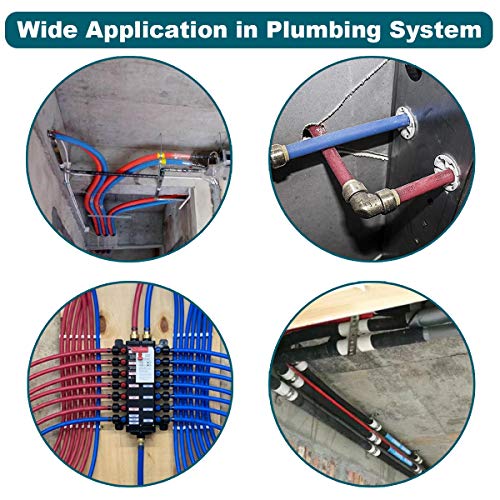 LOKMAN 50 Pack 1/2 Inch PEX Cinch Clamps, Stainless Steel Rings Pinch Clamps for PEX Tubing Pipe Fitting Connections (1/2 Inch)