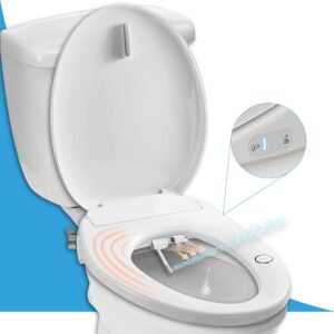 butt buddy suite - smart bidet toilet seat attachment & fresh water sprayer (cool & warm temperature control | dual-nozzle cleaning, adjustable pressure | easy setup, universal fit)