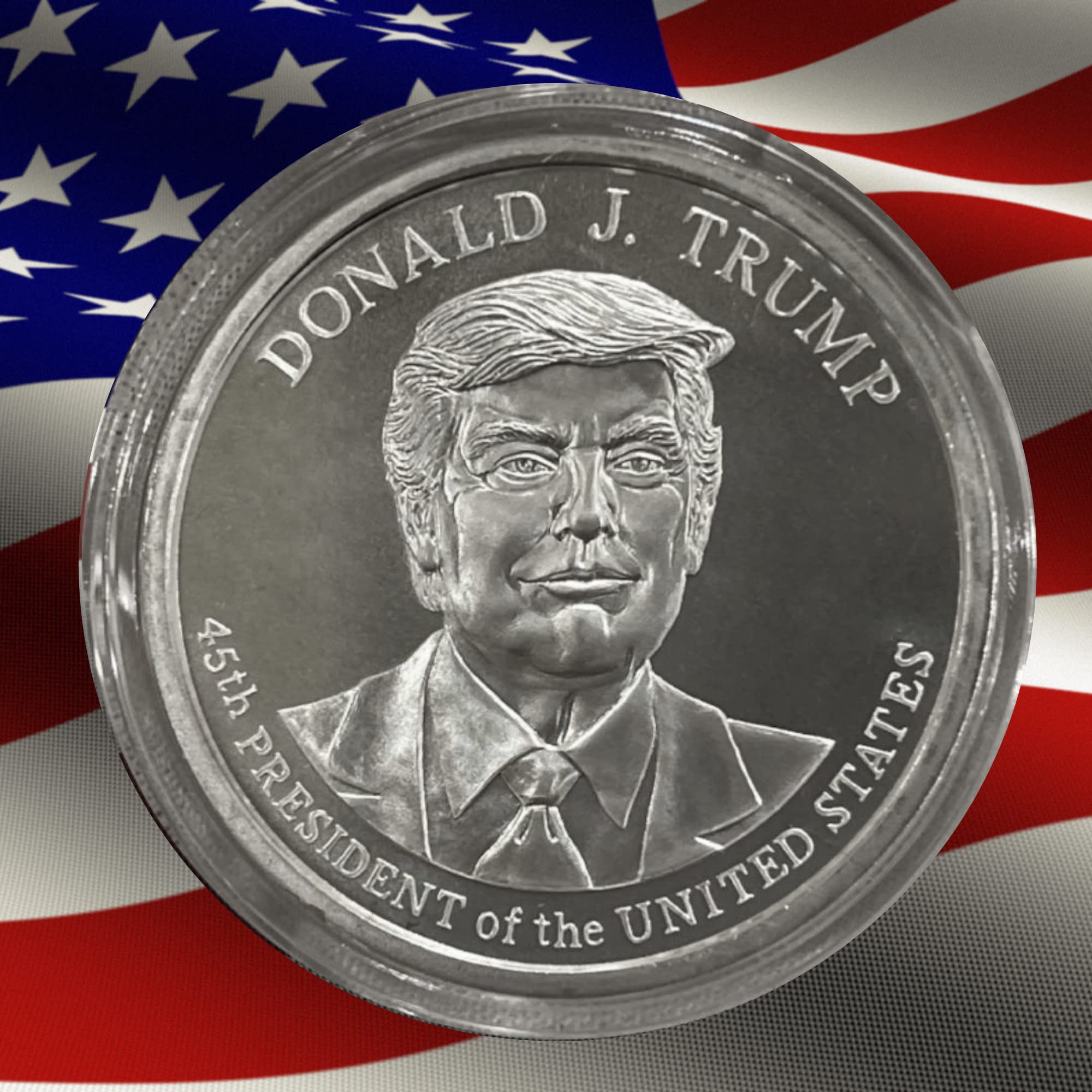 2020 Silver Donald Trump Private Mintage, 45th Presidential, Limited Edition Mint. 1 Troy Oz .999 Fine Silver Round