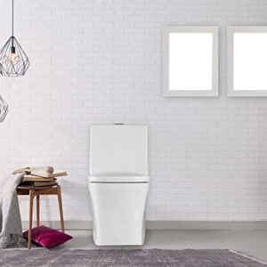 Fine Fixtures Dual-Flush Elongated One-Piece Toilet with High Efficiency Flush