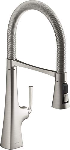 KOHLER K-22061-VS Graze Kitchen Sink Faucet, Vibrant Stainless