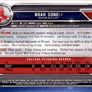 2019 Bowman Draft #BD-99 Noah Song RC Rookie Boston Red Sox MLB Baseball Trading Card