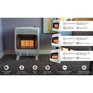 Mr. Heater 30000 BTU Vent Free Radiant Propane Indoor and Outdoor Wall or Floor Heater with Thermostat for Spaces up to 750 Square Feet, (3 Pack)