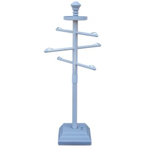 hydrotools by swimline 89033 premium free standing poolside valet towel rack adjustable with water weighted base three arms secure clips for outdoors & indoors pool patio poolside holder drying stand
