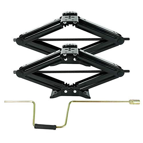 5000 lb Lift 24" RV Stabilizing Scissor Jack, Scissor Lifting Jacks w/Handle for Pop-Up Camper and Travel Trailer -Pack of 2