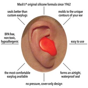 Mack's Soft Moldable Silicone Putty Ear Plugs – Kids Size, 15 Pair – Comfortable Small Earplugs for Swimming, Bathing, Travel, Loud Events and Flying | Made in USA