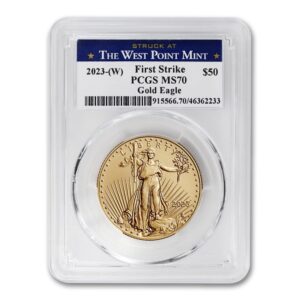 2023 (W) 1 oz American Gold Eagle Bullion Coin MS-70 (First Strike - Struck at The West Point Mint) 22K $50 PCGS MS70