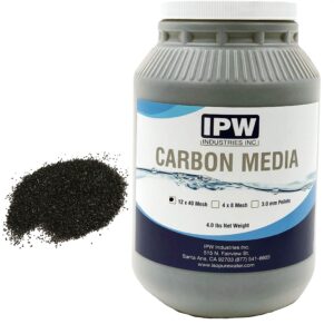 IPW Industries Inc 4 Lbs Bulk Water Filter/Air Filter Refill Coconut Shell Granular Activated Carbon Charcoal in a Jar