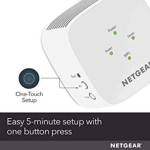 NETGEAR WiFi Range Extender EX2800 - Coverage up to 600 sq.ft. and 15 devices with AC750 Dual Band Wireless Signal Booster & Repeater (up to 750Mbps speed), and Compact Wall Plug Design