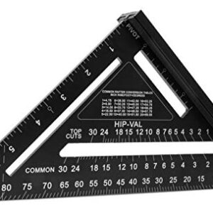 WEN ME777L 7-Inch Magnetic Rafter Square Layout Tool with Laser-Etched Scale, Silver