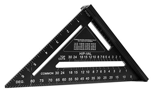 WEN ME777L 7-Inch Magnetic Rafter Square Layout Tool with Laser-Etched Scale, Silver