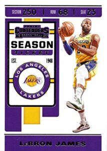 2019-20 panini contenders #70 lebron james los angeles lakers basketball card