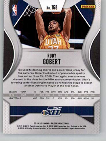 2019-20 Panini Prizm #168 Rudy Gobert NM-MT Jazz