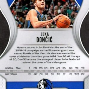 2019-20 Prizm NBA #75 Luka Doncic Dallas Mavericks Official Panini Basketball Trading Card