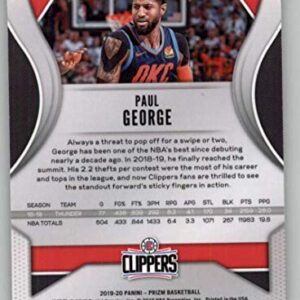 2019-20 Prizm NBA #185 Paul George Los Angeles Clippers Official Panini Basketball Trading Card