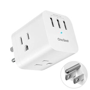 Multi Plug Outlet Adapter, Cruise Power Strip No Surge Protector with USB Outlets, USB Wall Charger with 3 Outlets 3 USB Ports(3.1A), Wall Plug Outlet Extenders for Travel Home Office