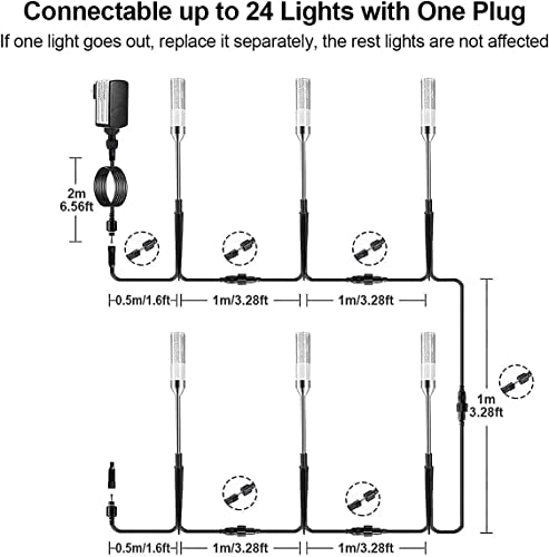 GreenClick Pathway Lights Outdoor, Extendable 6 Pack 570 Lumen Bright LED Path Lights, IP65 Waterproof 12V Landscape Lighting Cool White Acrylic Bubble Garden Lights for Lawn Patio Yard, 6000K