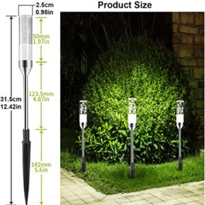 GreenClick Pathway Lights Outdoor, Extendable 6 Pack 570 Lumen Bright LED Path Lights, IP65 Waterproof 12V Landscape Lighting Cool White Acrylic Bubble Garden Lights for Lawn Patio Yard, 6000K