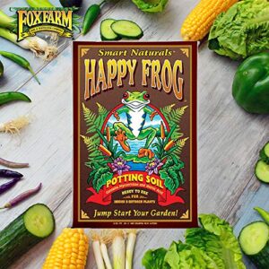 Fox Farm Happy Frog Organic Potting Soil, Growing Soil 12 Quart for Indoor and Outdoor Plants, Potted Plants, Container Gardening (Bundle with Pearsons Protective Gloves) 2 Pack of 12 Quart